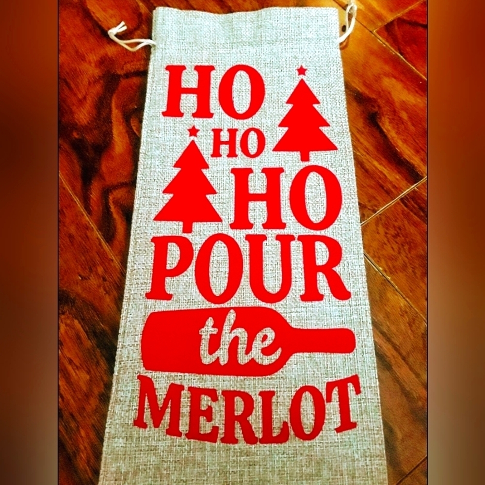 Custom Jute Wine Bag